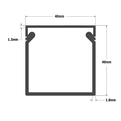 65-000-0 MODULAR SOLUTIONS PLASTIC CONDUIT<br>38MM X 38MM 45 GRAY 6.5'